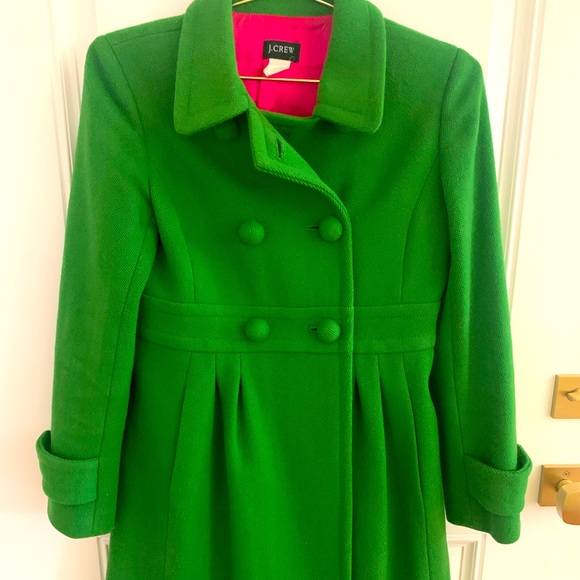 J Crew Kelly Green Peacoat